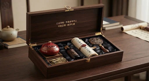 高端黑金中式礼盒示意